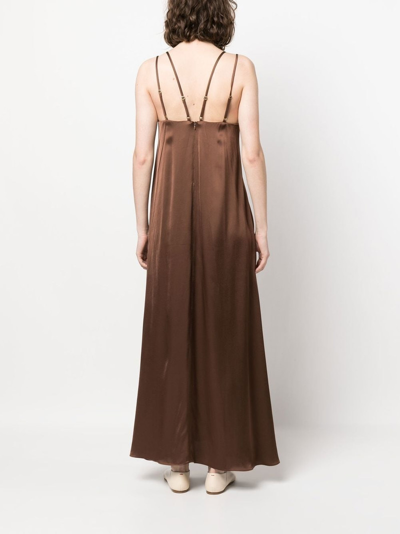 U-neck satin maxi dress 4