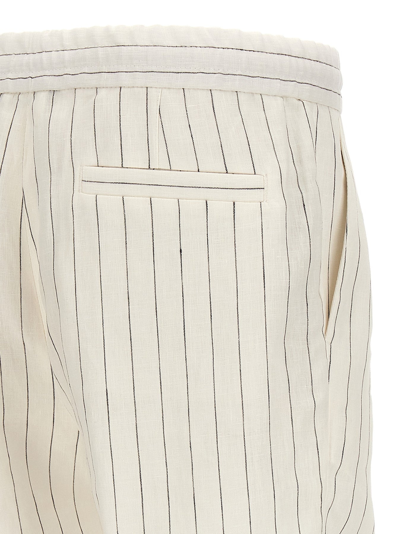 Pinstripe Bermuda Shorts Bermuda, Short White/Black - 4