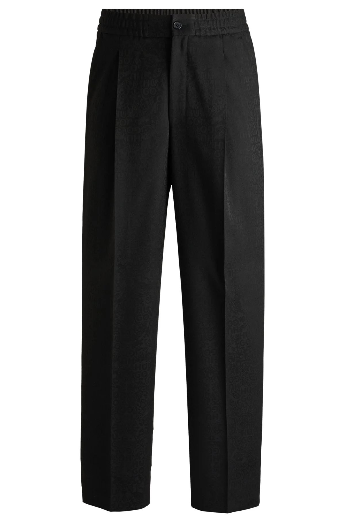 HUGO X LES BENJAMINS MODERN-FIT TROUSERS IN PATTERNED JACQUARD - 1