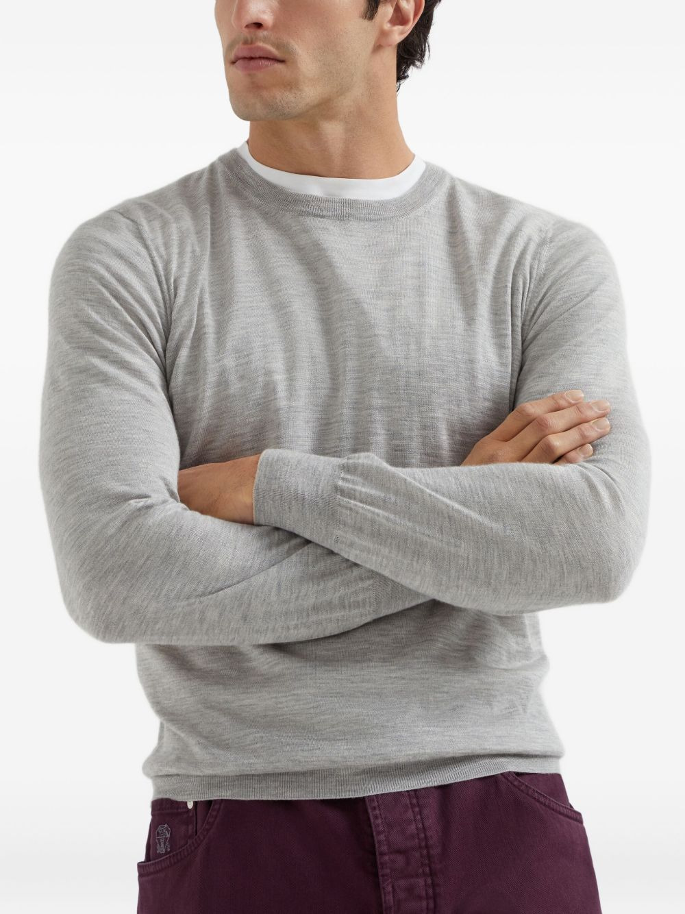 rib-trimmed relaxed-fit jumper - 5