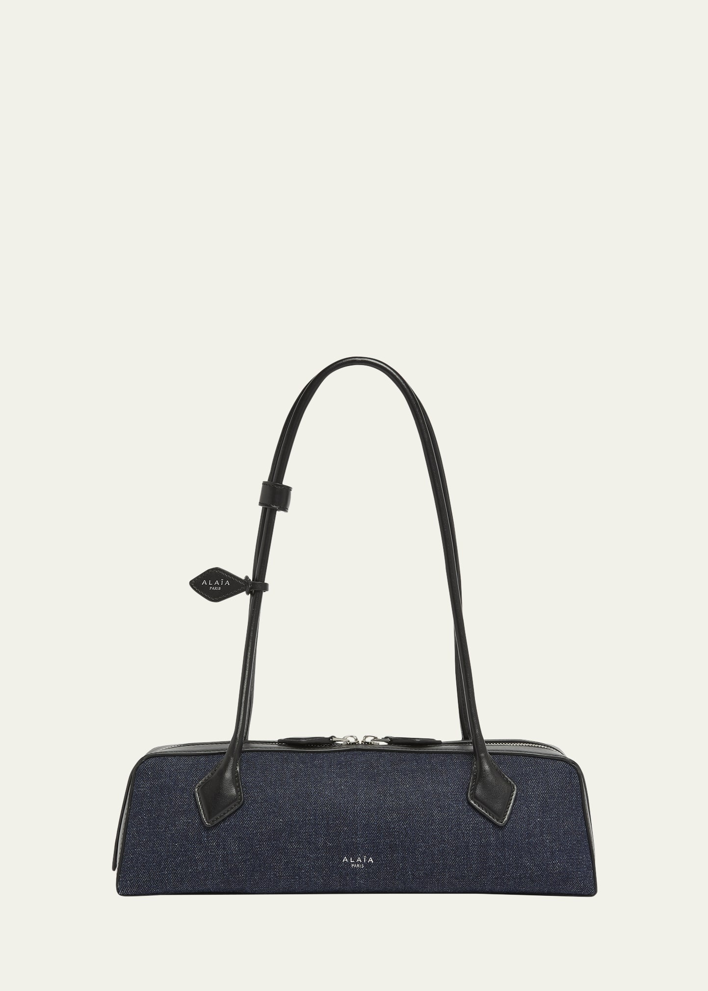 Le Teckel Medium Shoulder Bag in Denim - 1