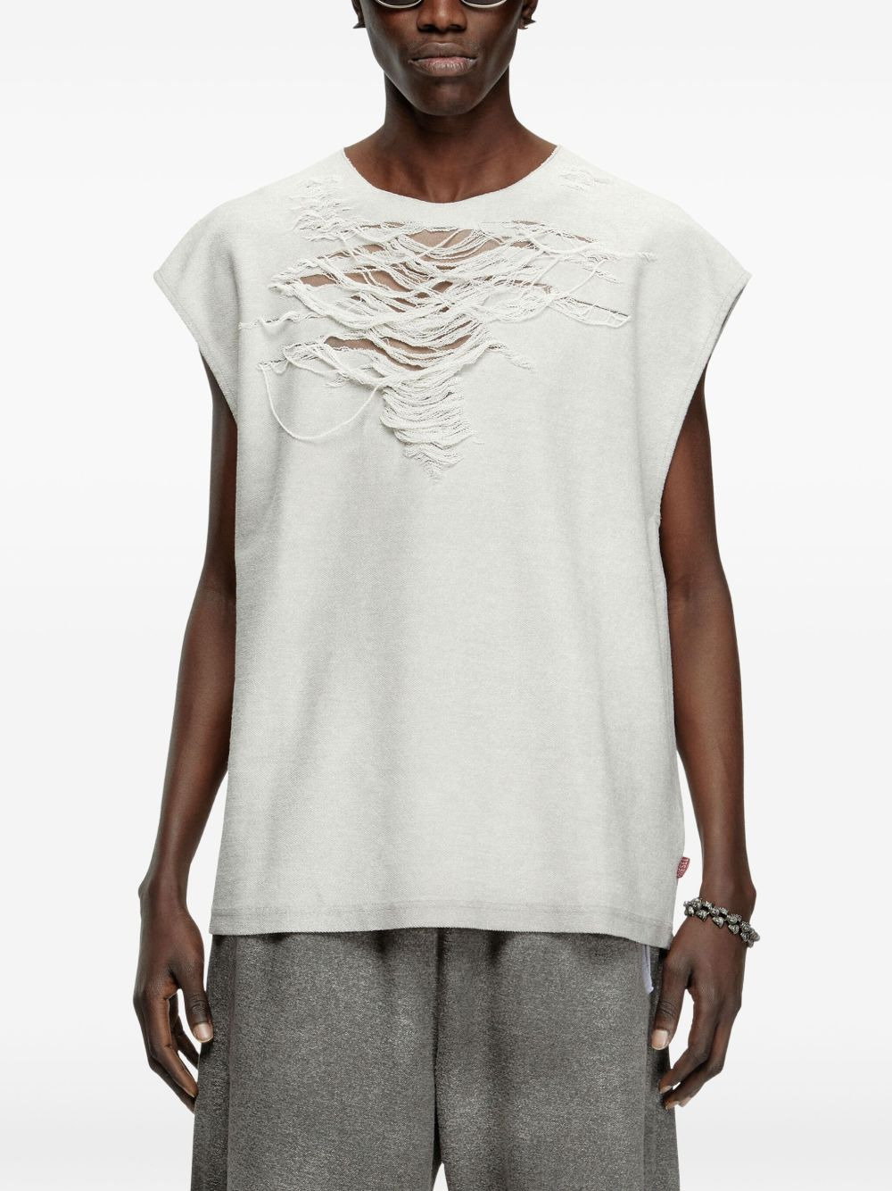 ripped-detailing T-shirt - 3
