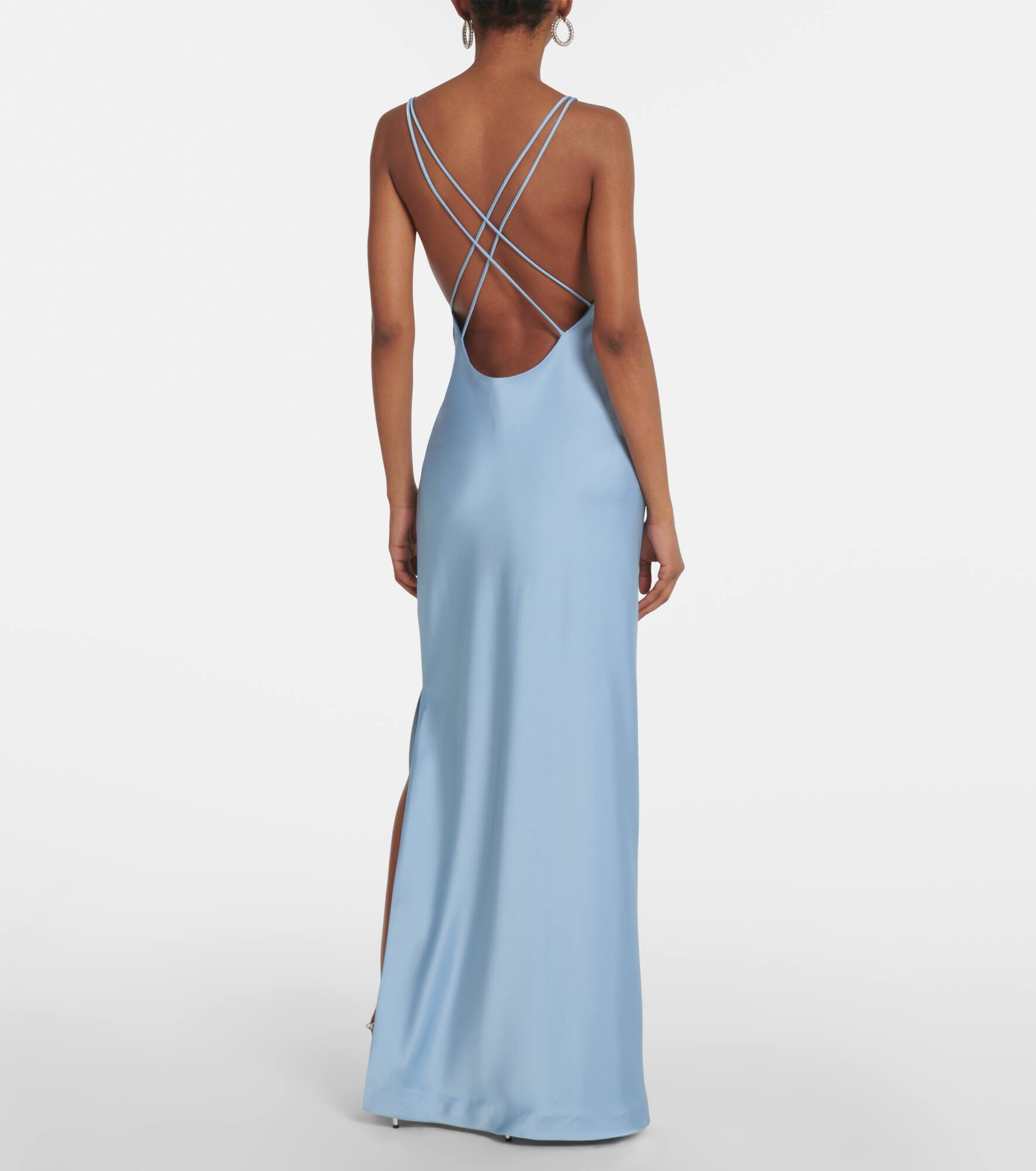 Bridal satin slip dress - 3