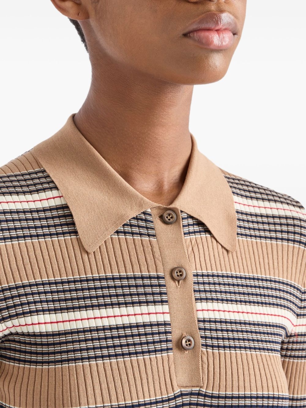 cotton ribbed polo shirt - 5