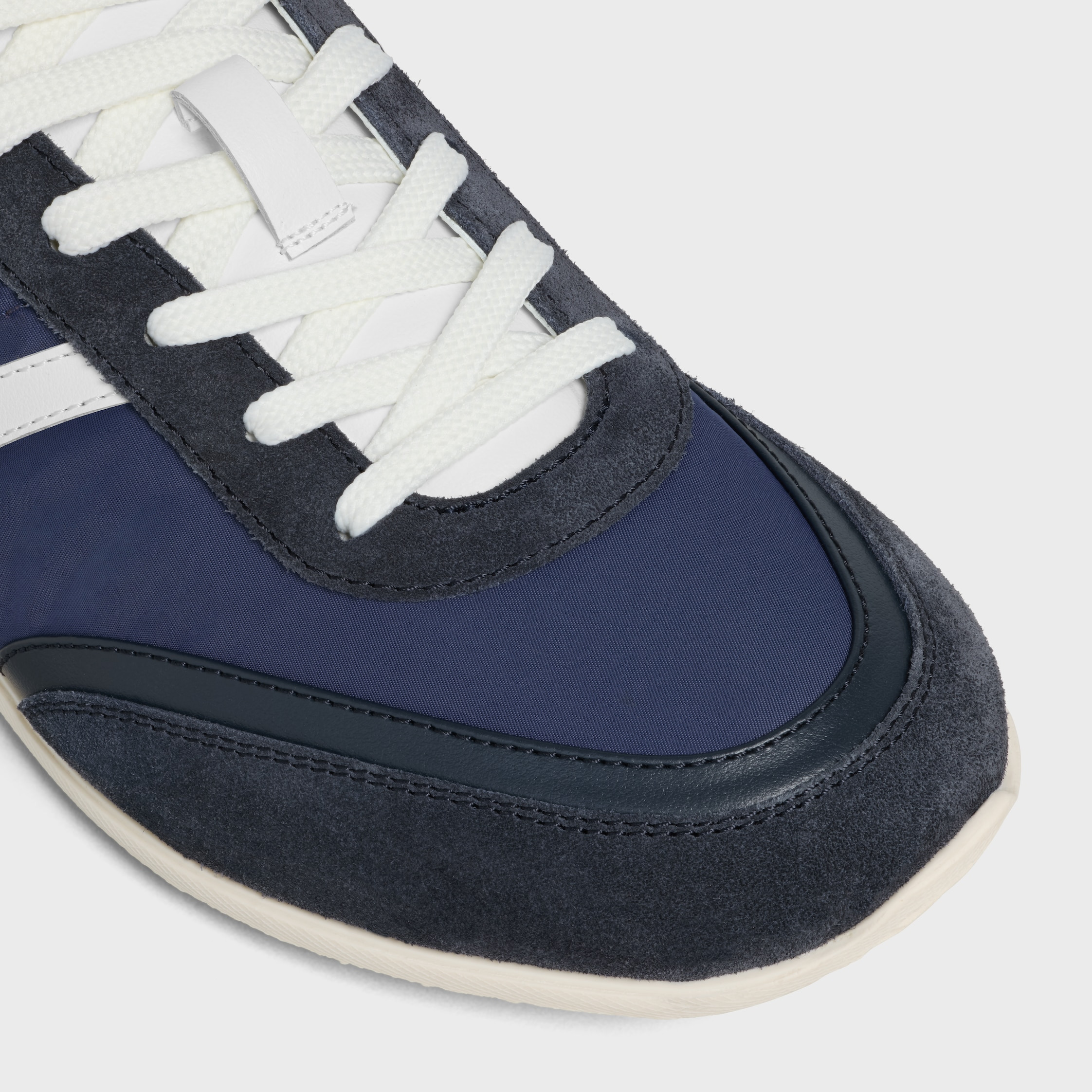 CELINE JOGGER LOW LACE-UP SNEAKER WITH TRIOMPHE IN NYLON, SUEDE CALFSKIN AND CALFSKIN - 4