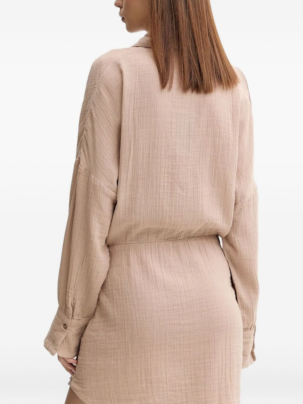 tie-detail shirt midi dress - 2