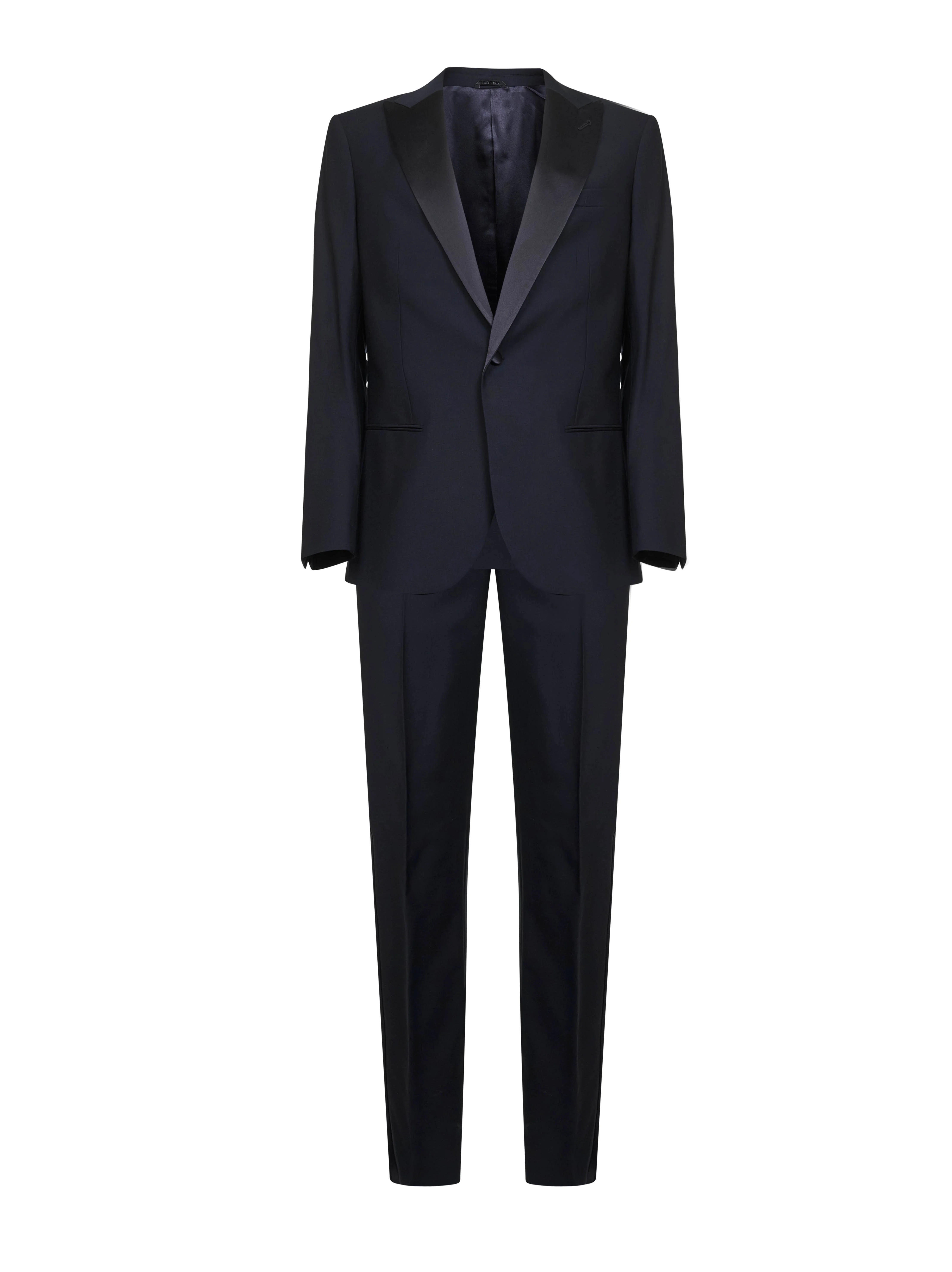 Blue wool twill Icon Soho slim fit tuxedo suit - 1