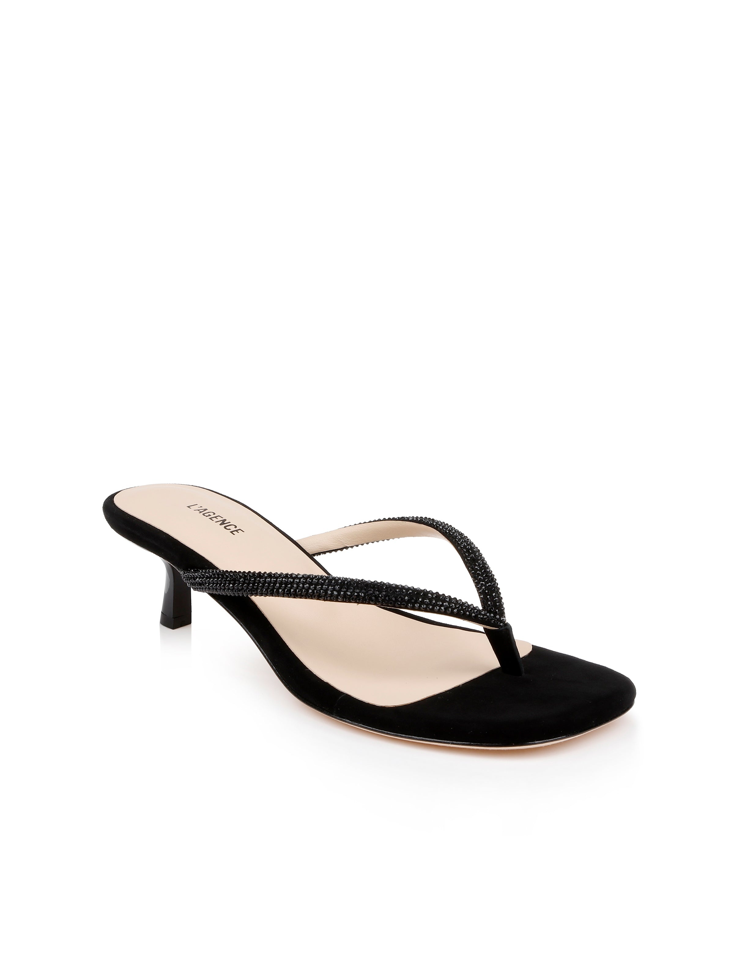 Hortense Crystal-Strap Kitten Heel - 2