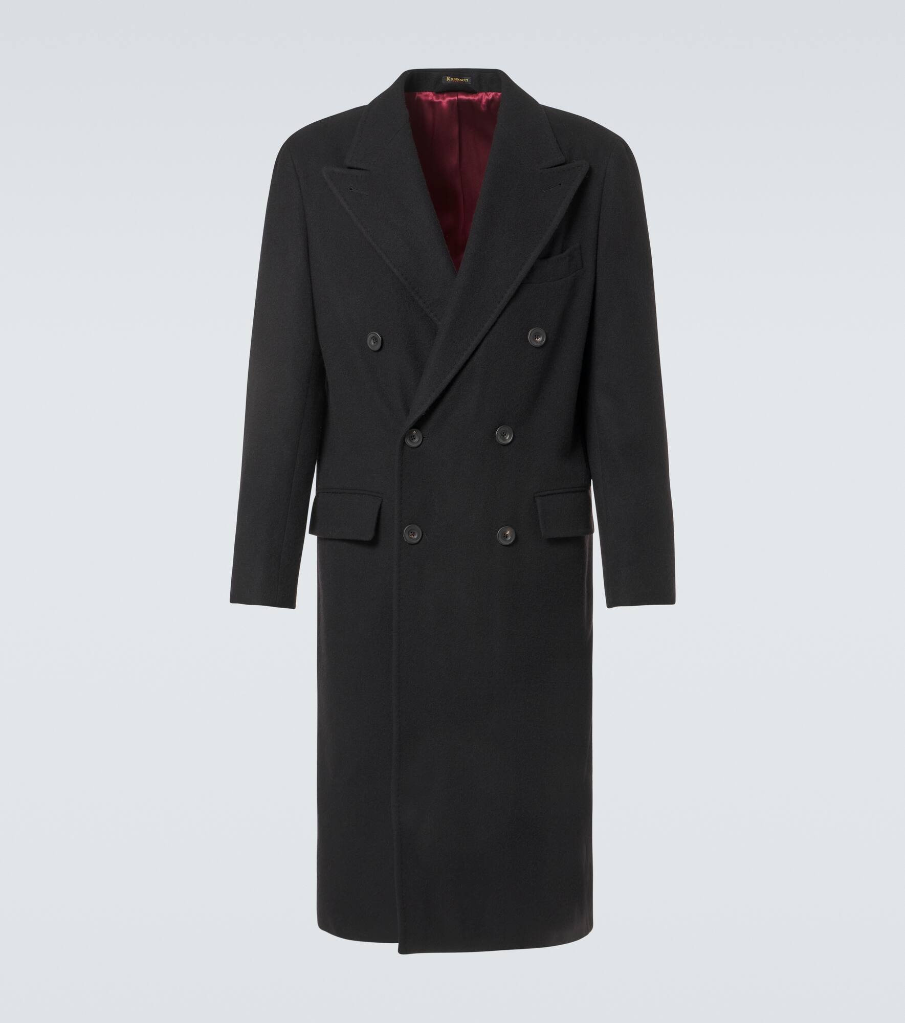 Double-breasted cashmere overcoat - 1