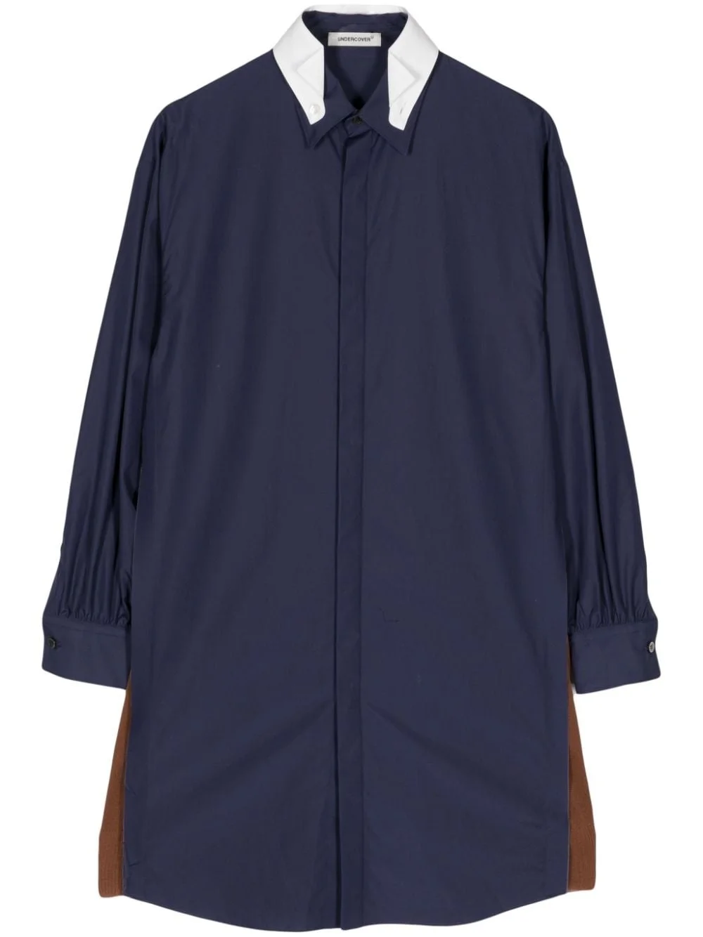 double-collar cotton shirt - 1