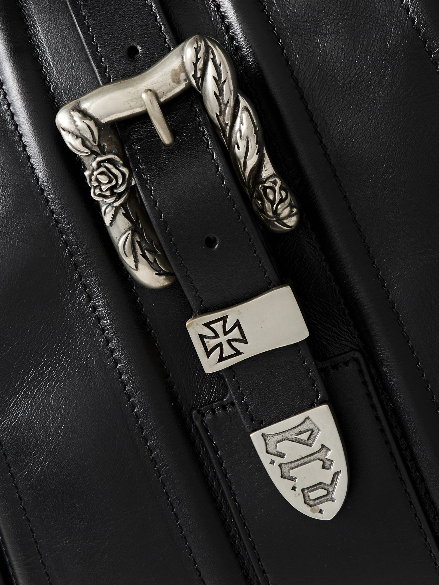 Leather Weekend Bag Black - 4