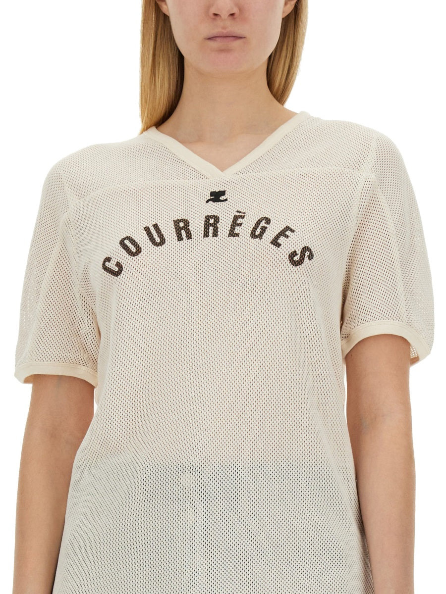 Courreges Women T-Shirt With Logo - 4