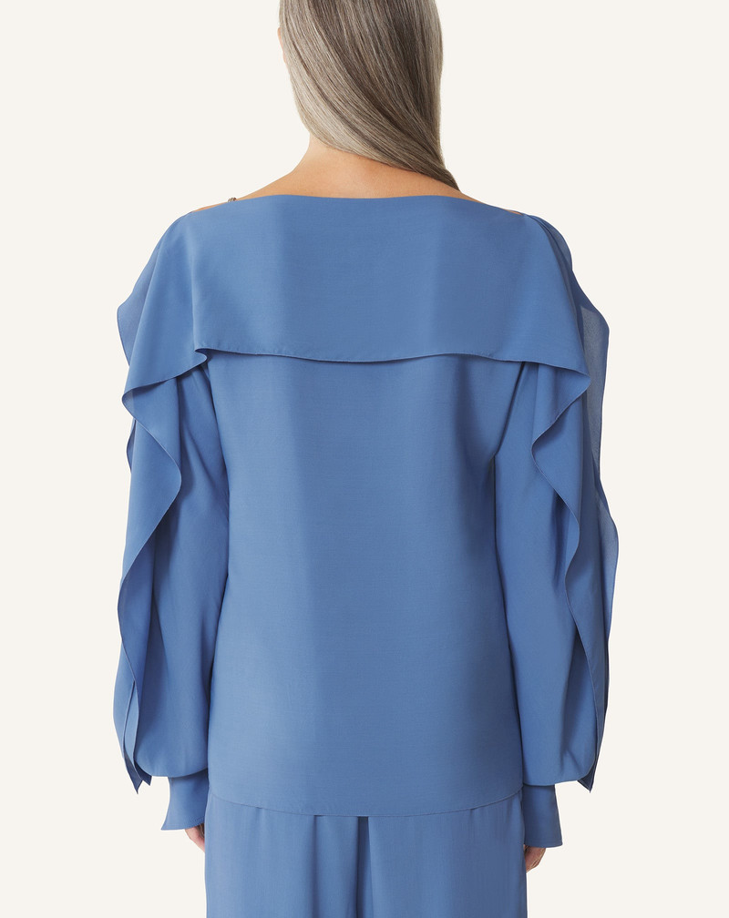LONG-SLEEVED TOP IN CREPE DE CHINE 4