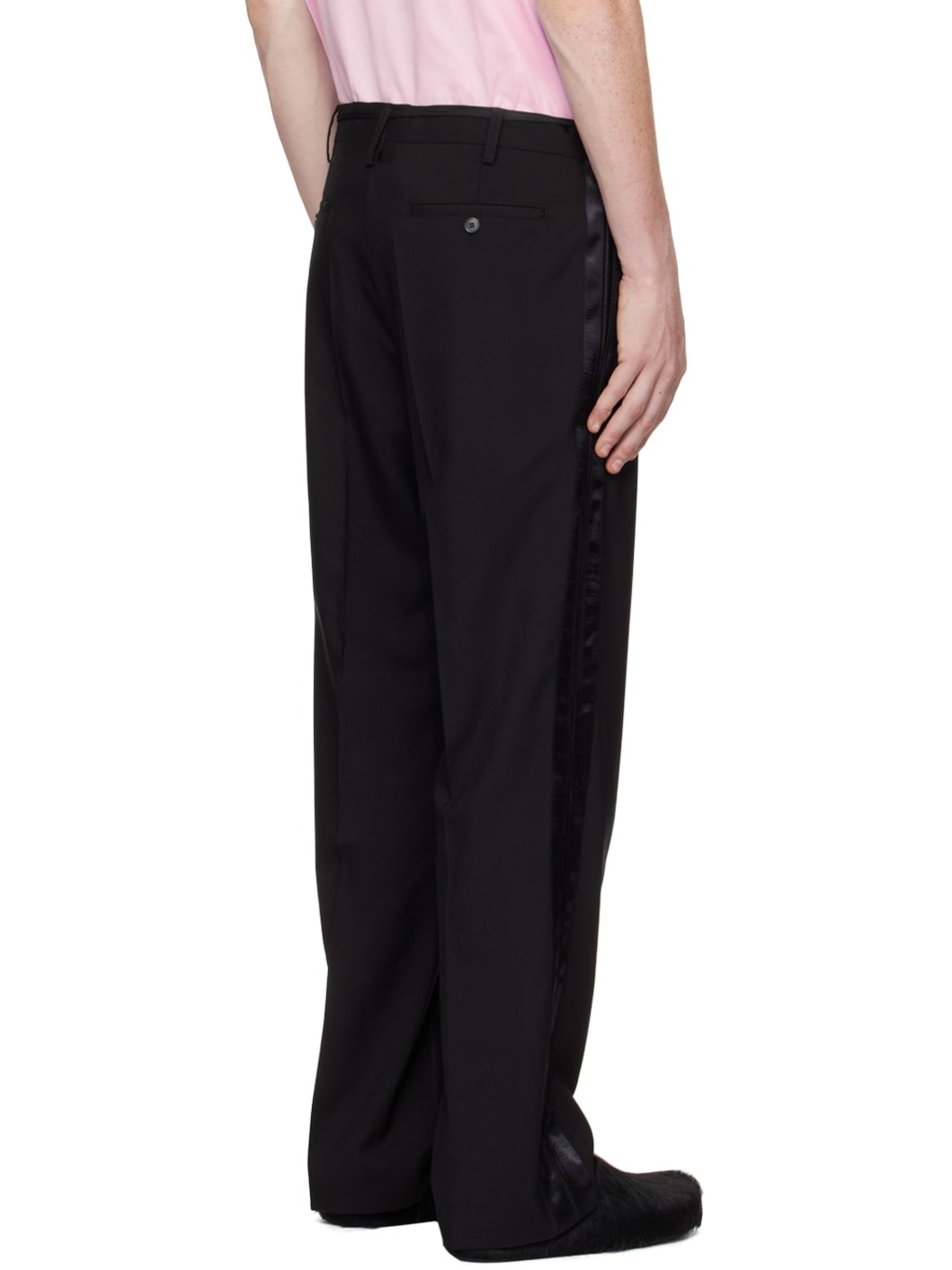 Black Straight-Leg Trousers - 3