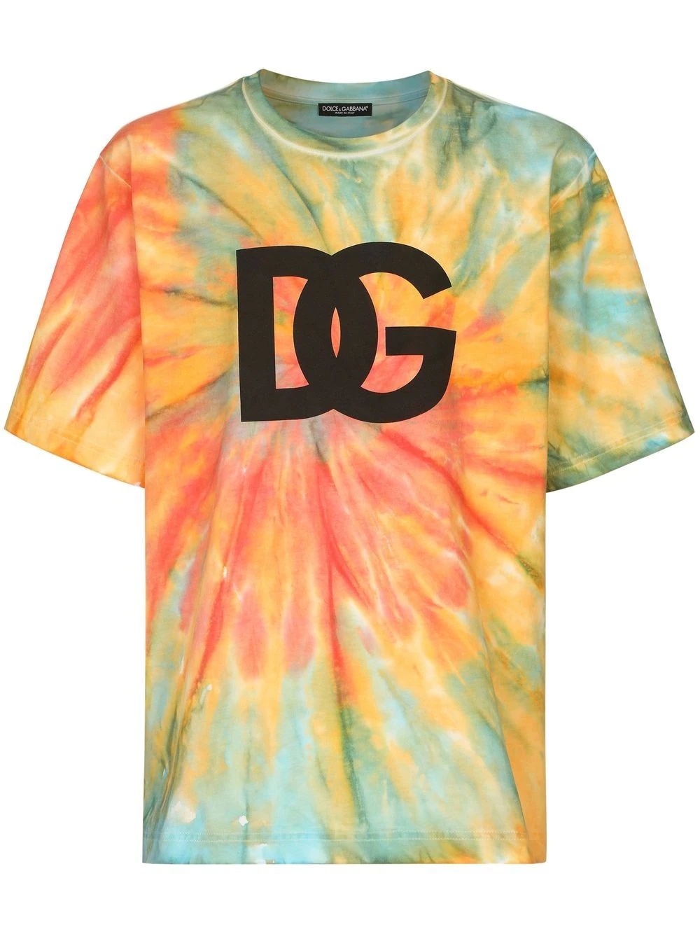 tie-dye logo-print technical T-shirt - 1