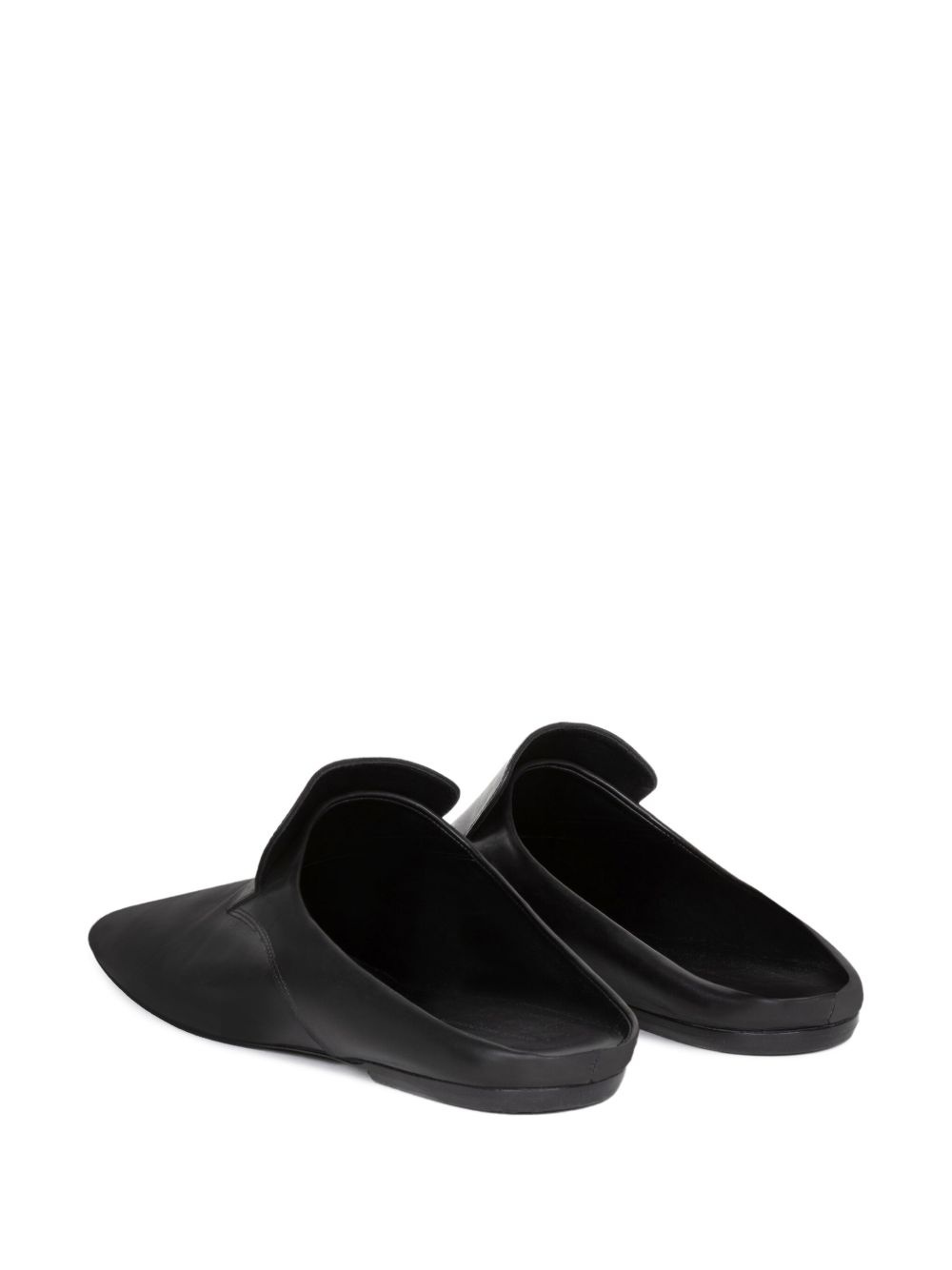 paneled leather mules - 3
