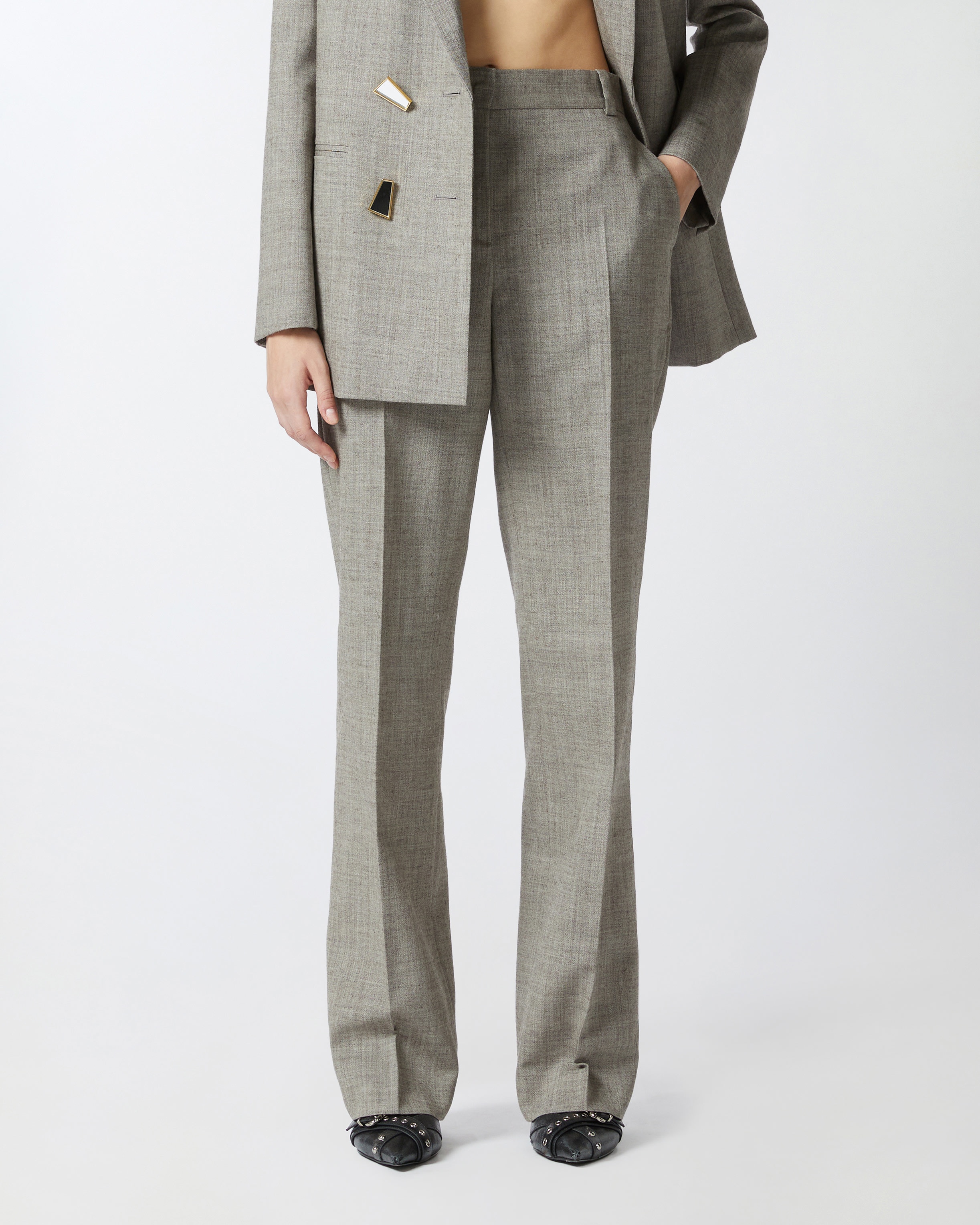 FRESCOLANA STRAIGHT-CUT TROUSERS WITH POCKETS - 3