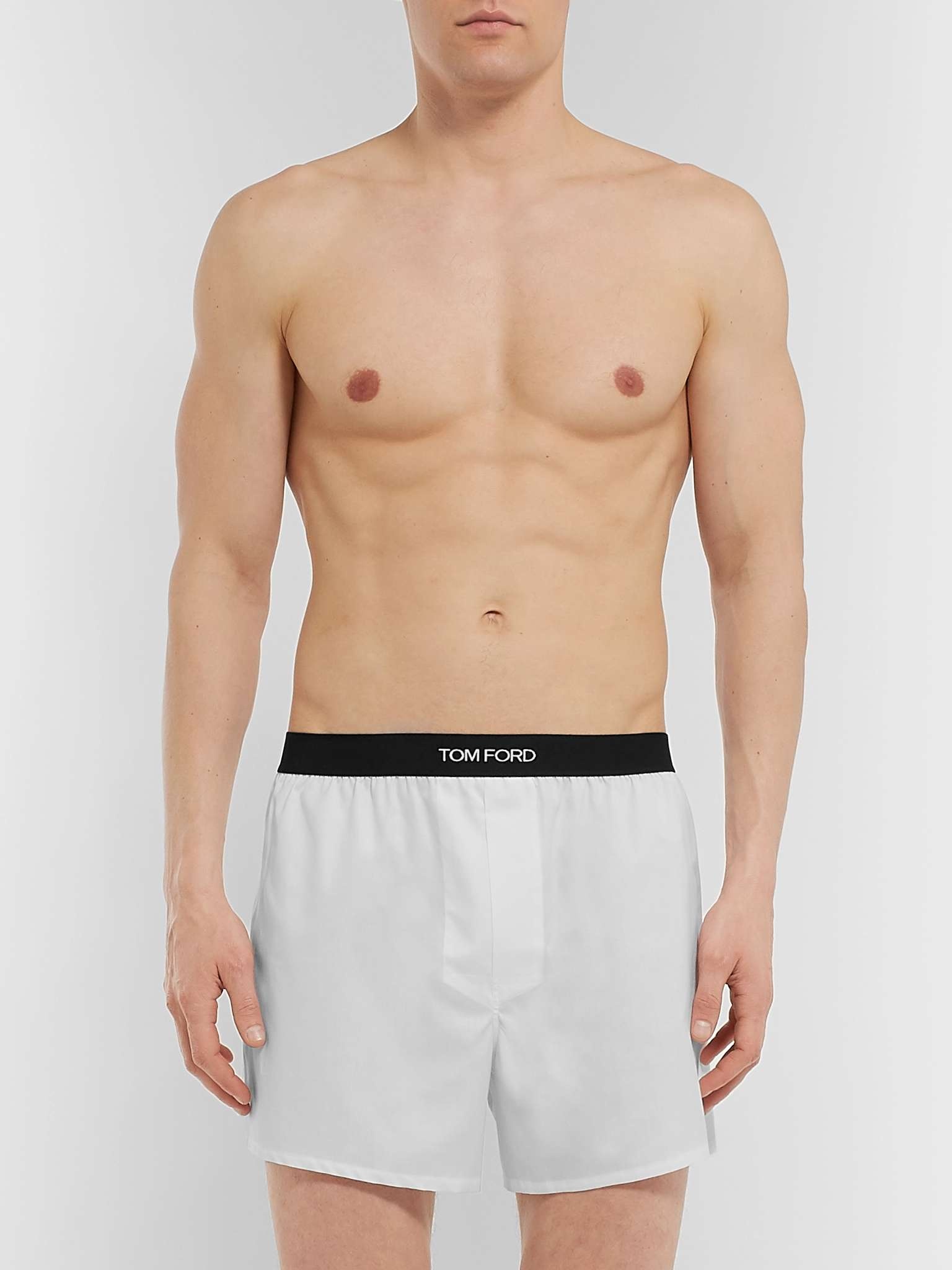 Grosgrain-Trimmed Cotton Boxer Shorts - 2