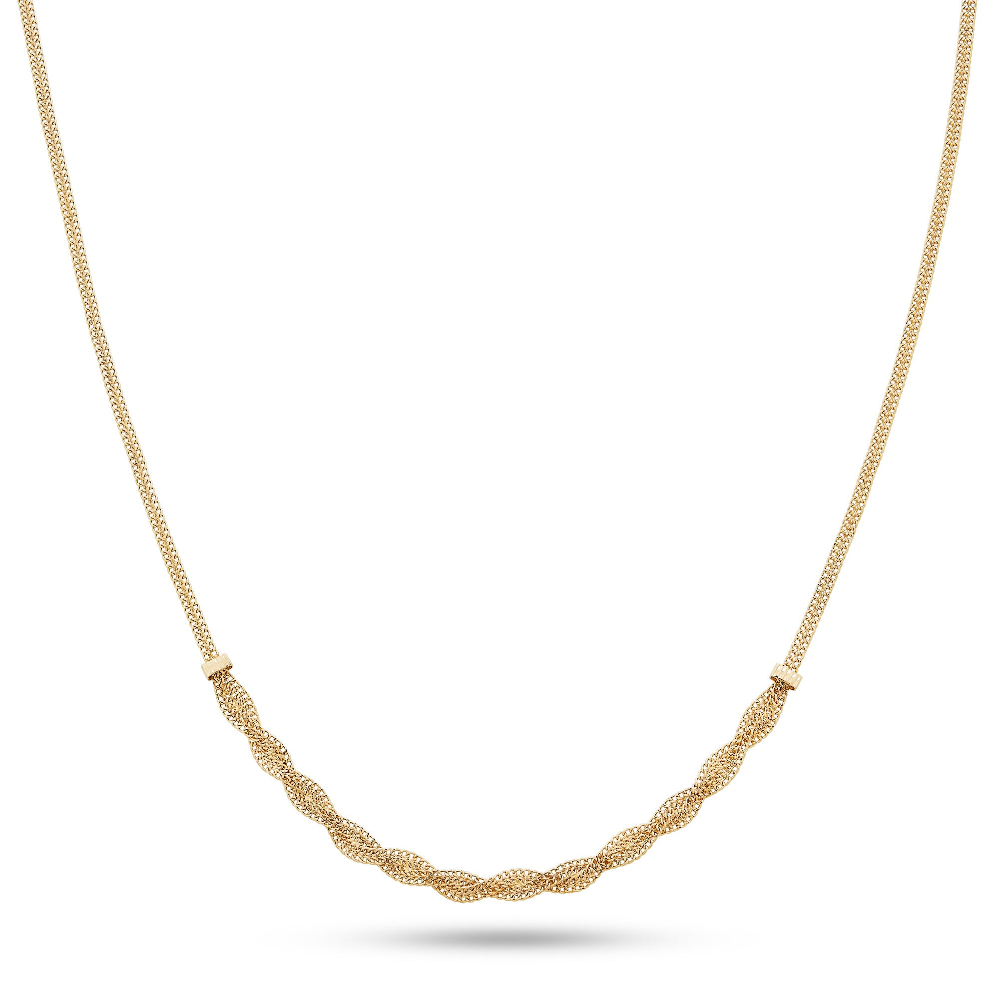 Woven In Gold Braided Necklace - 3