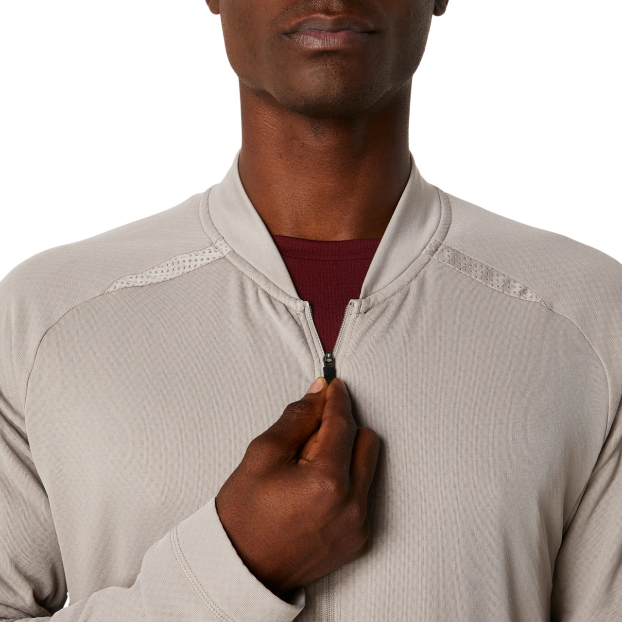 ACTIBREEZE JACQUARD GRID FULL ZIP JACKET - 9