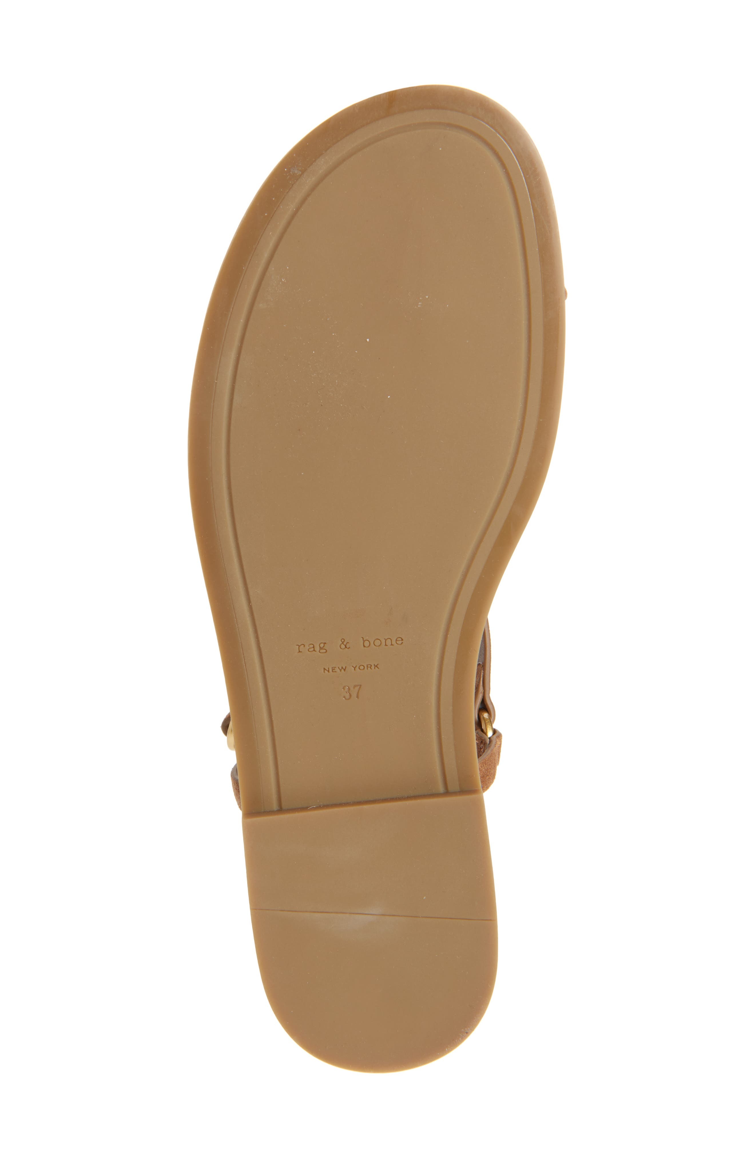 rag & bone Geo Ring Ankle Strap Sandal in Umber Sand at Nordstrom - 6
