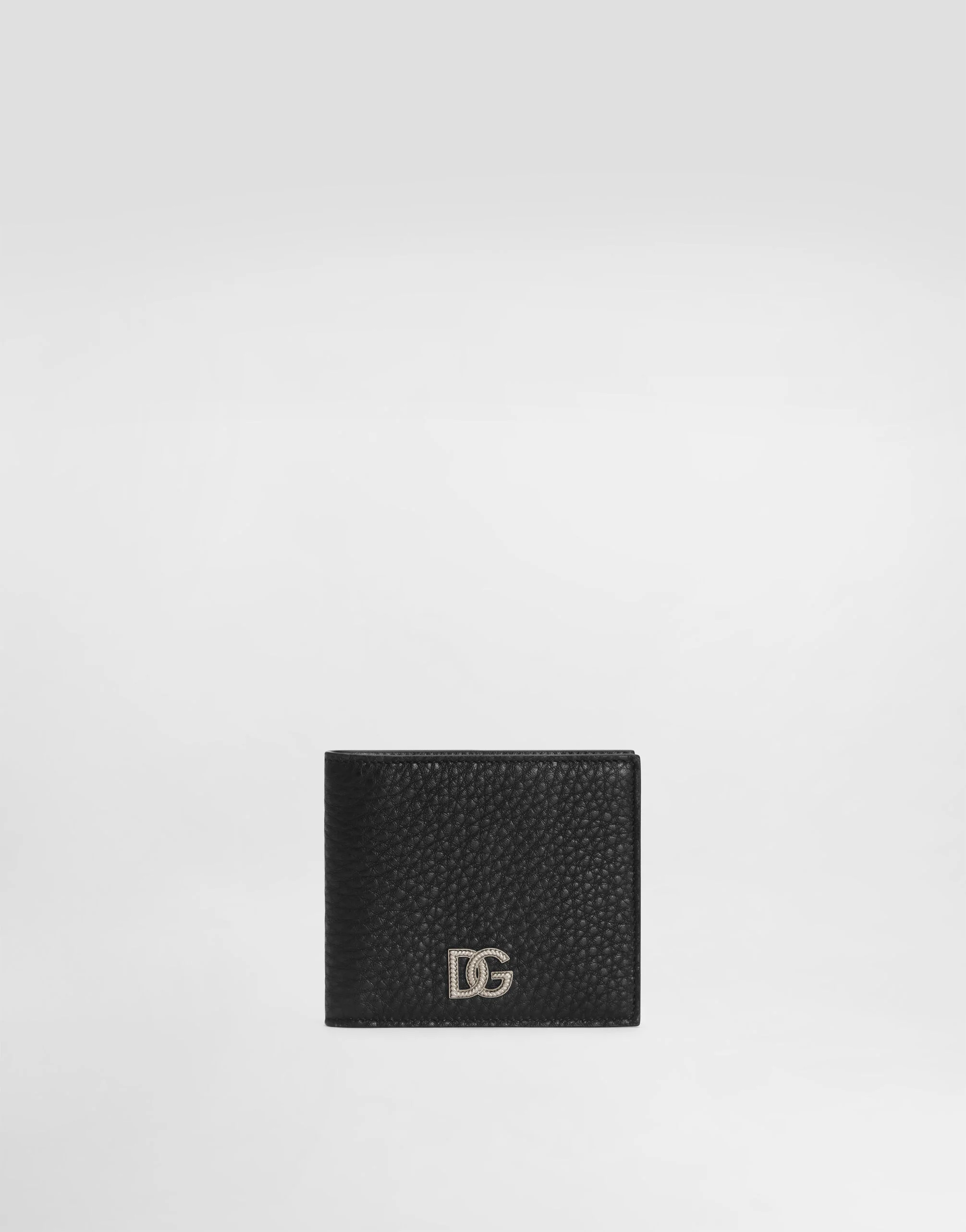 Calfskin wallet with logo - 1
