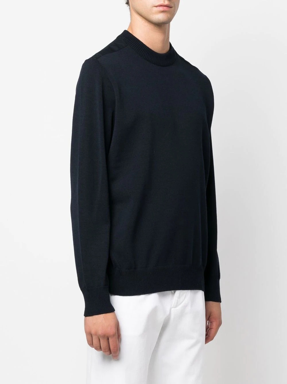 crew-neck knitted wool jumper - 3