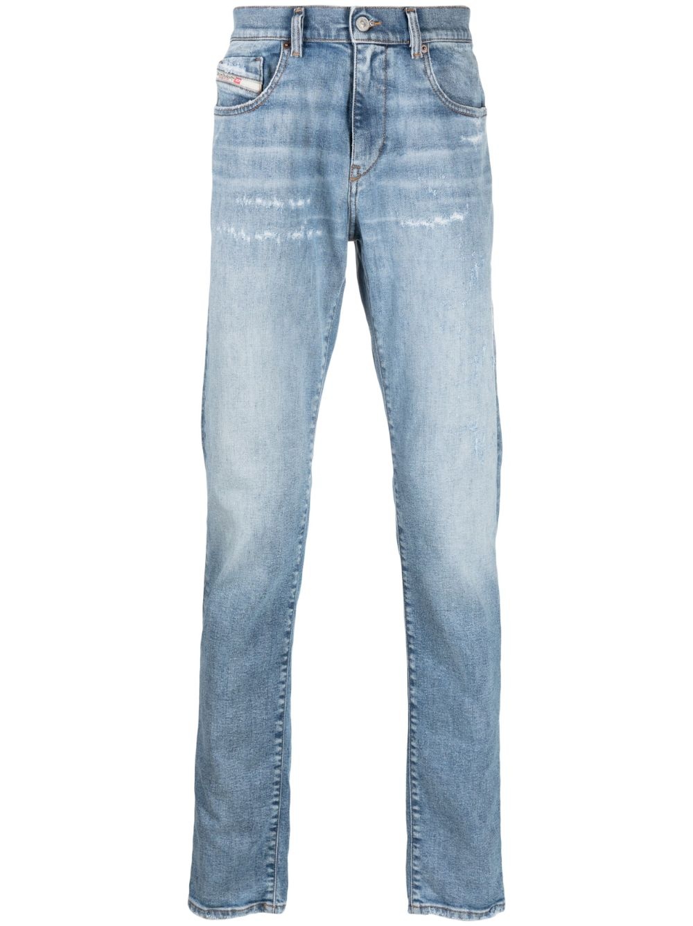 light-wash straight-leg jeans - 1