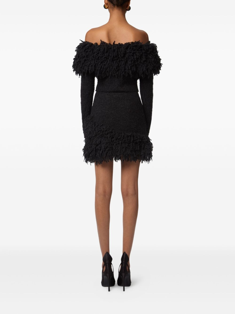 fringed mini skirt - 4