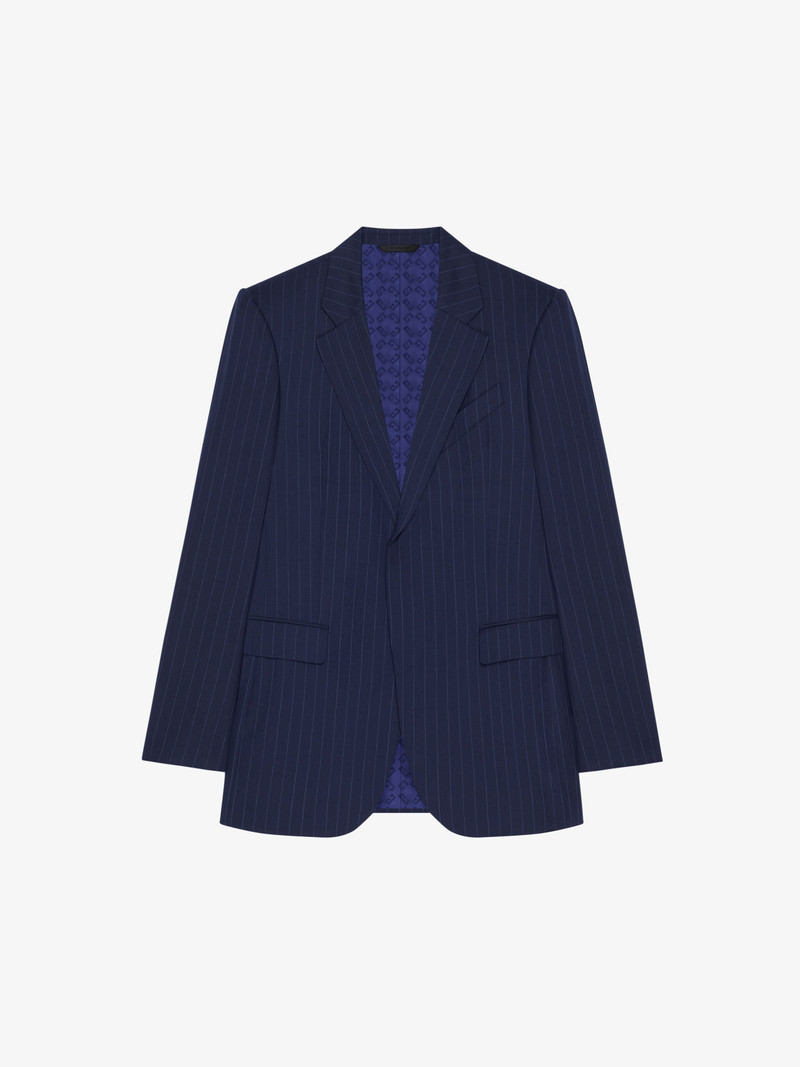 SLIM FIT STRIPED JACKET IN WOOL 1