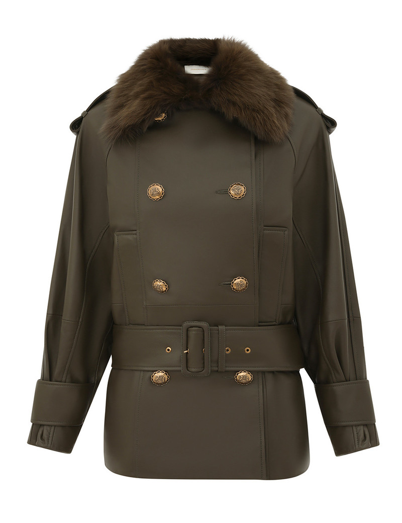 HYPNOTIC LEATHER SHORT TRENCH 1