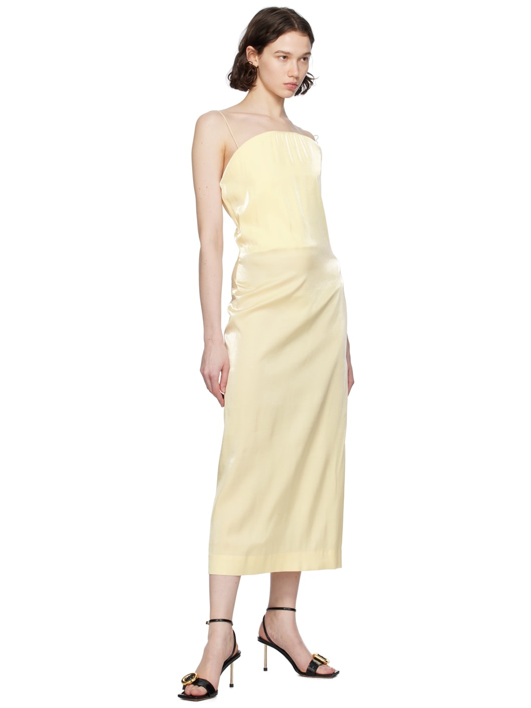Yellow Les Sculptures 'La robe Carino' Midi Dress - 4