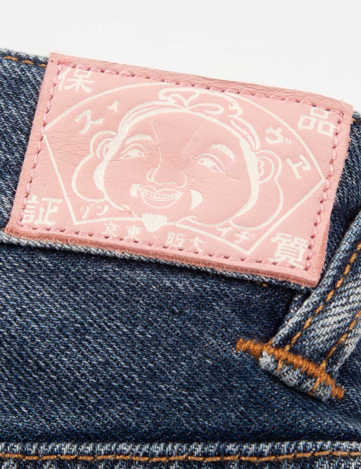 FLORAL SEAGULL PLASTISOL DAICOCK PRINT WIDE LEG JEANS - 9