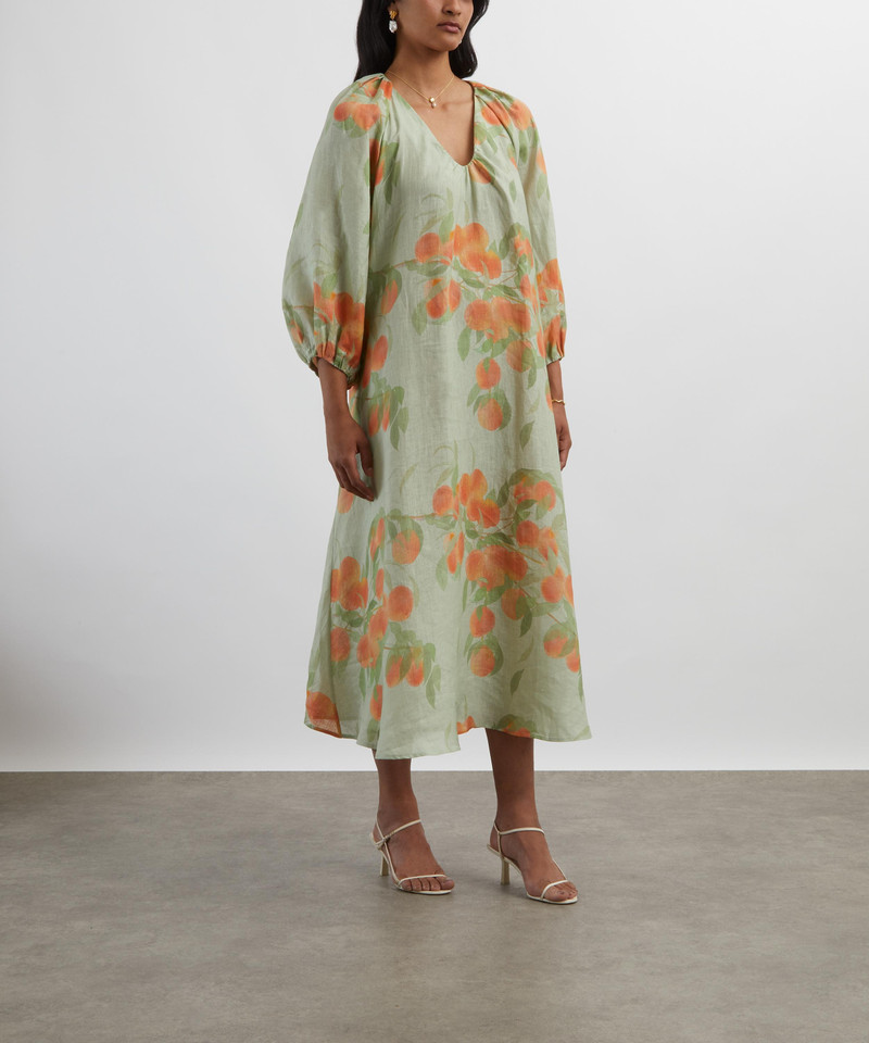 BERNADETTE Georgette Peach Tree Maxi Dress outlook