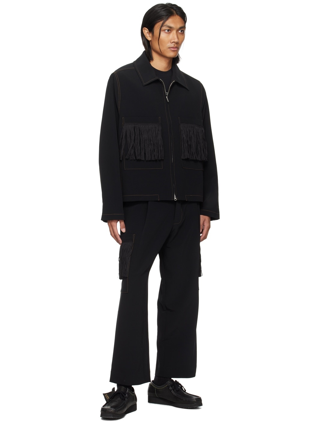 Black Painter's Cargo Pants - 4