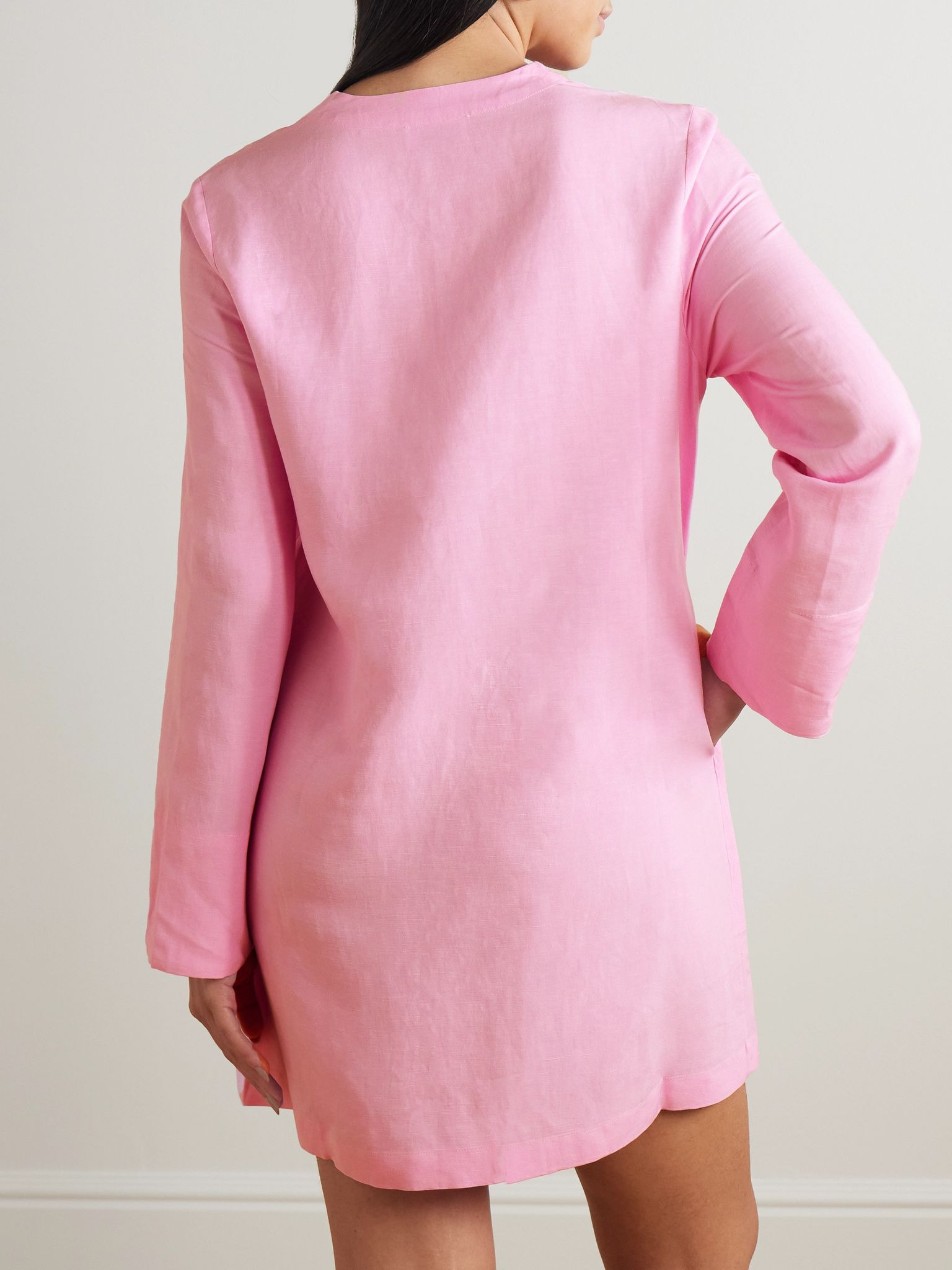 Poplin mini dress Pink - 3