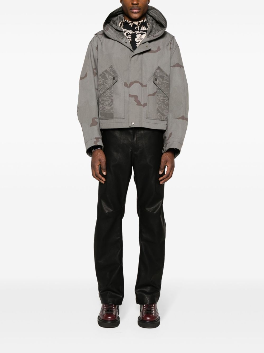 camouflage-print hooded jacket - 2