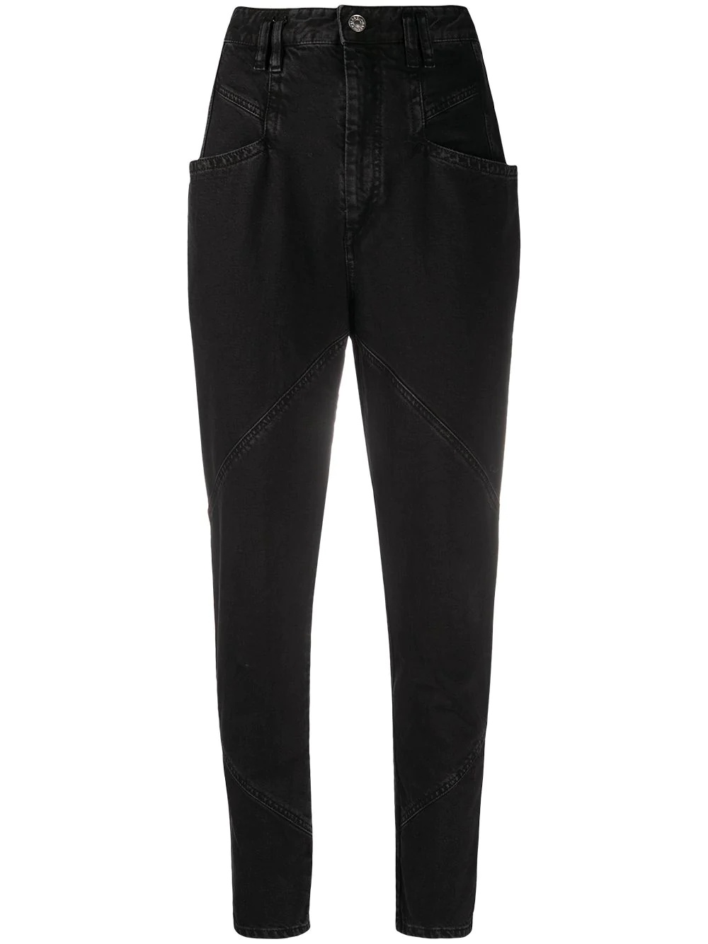 high-rise tapered jeans - 1