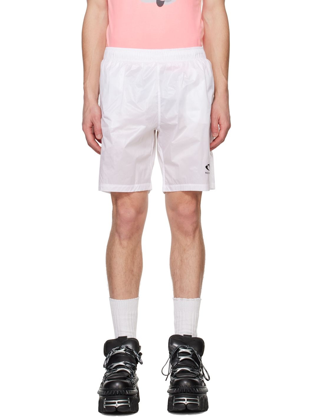 White Oval Logo Swim Shorts - 1
