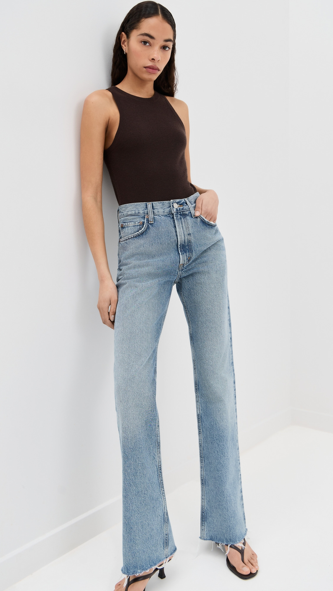 Mid Rise Baby Flare Leena Jeans - 4