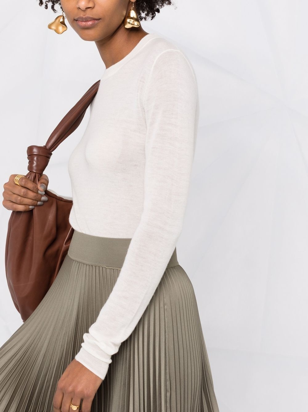 round-neck knitted top - 3