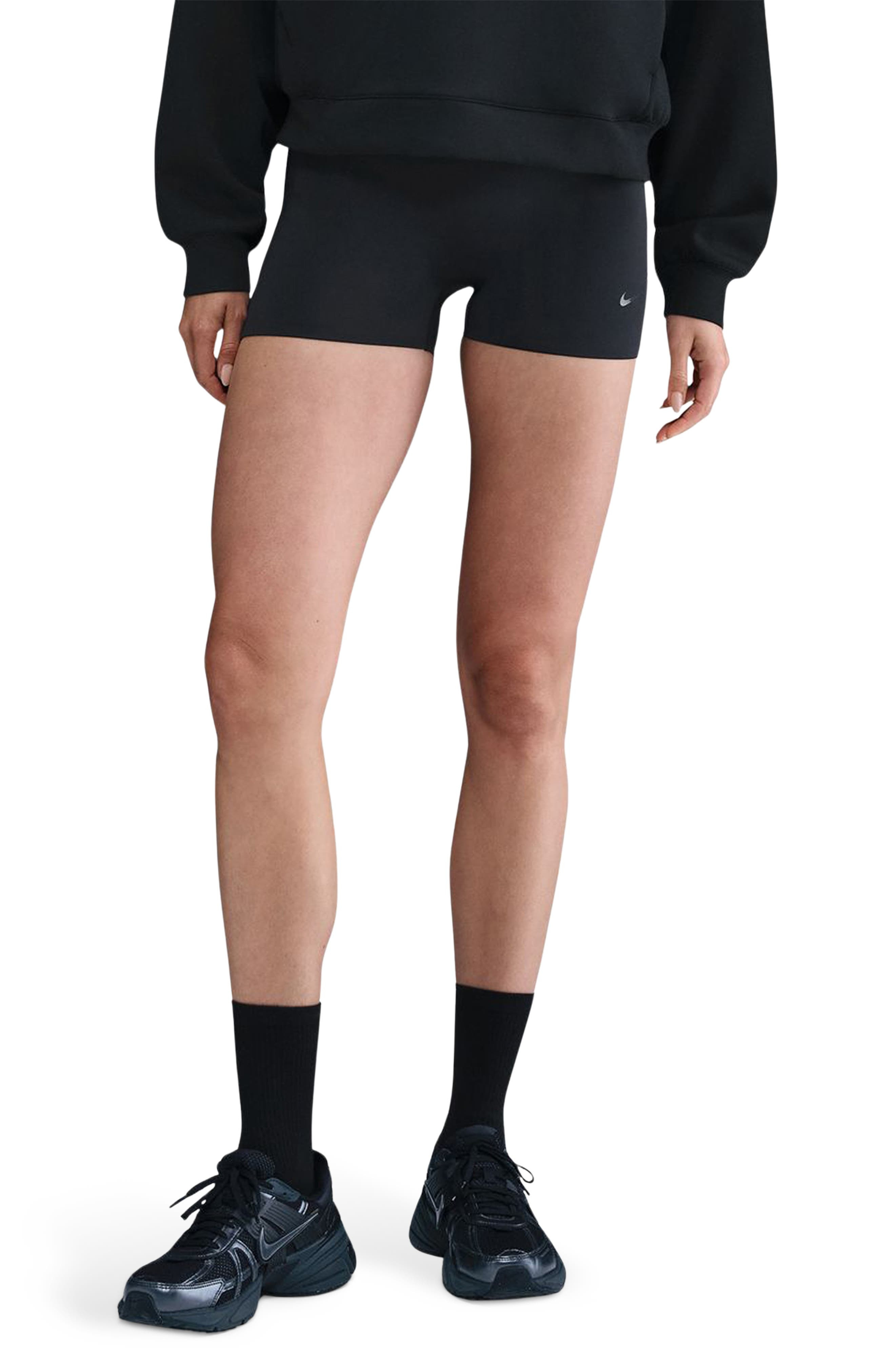 Nike Form Dri-FIT Boy Shorts in Black/Smoke Grey at Nordstrom - 1