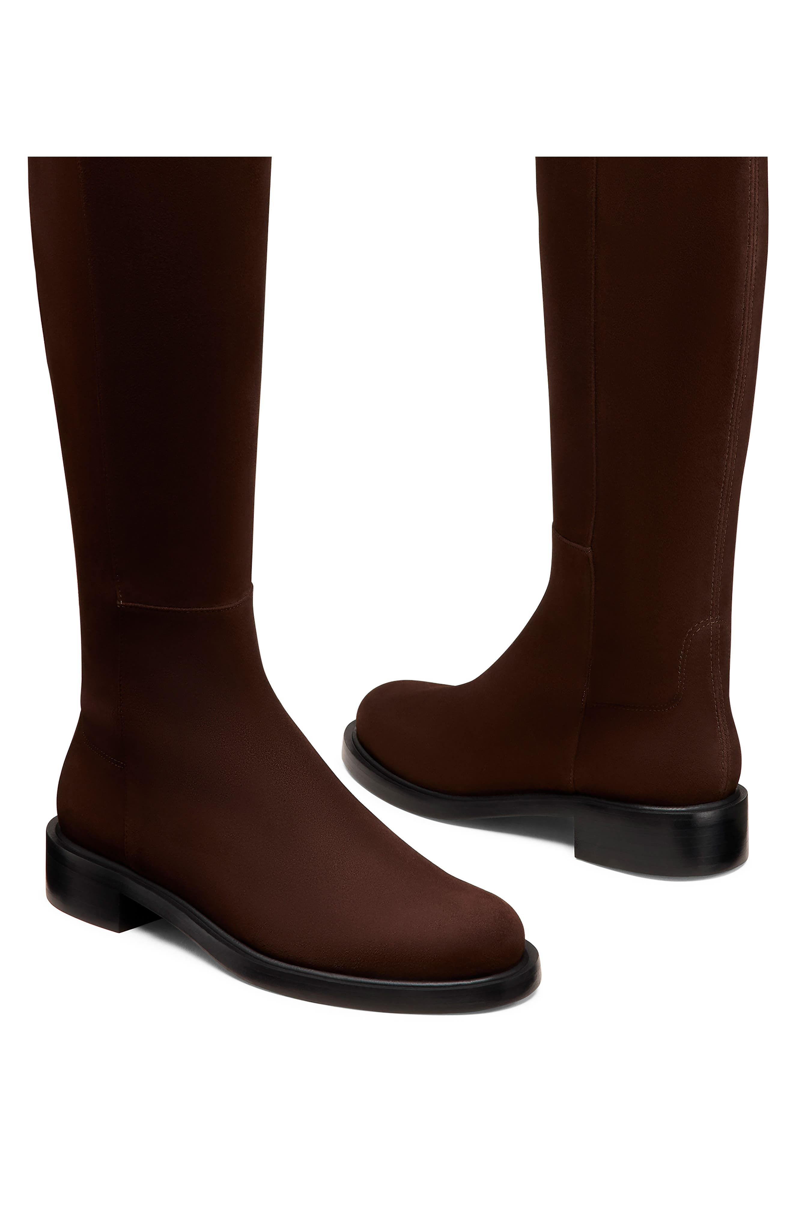 Stuart Weitzman 5050 Gisele Knee High Boot in Walnut/Walnut/Black at Nordstrom - 4