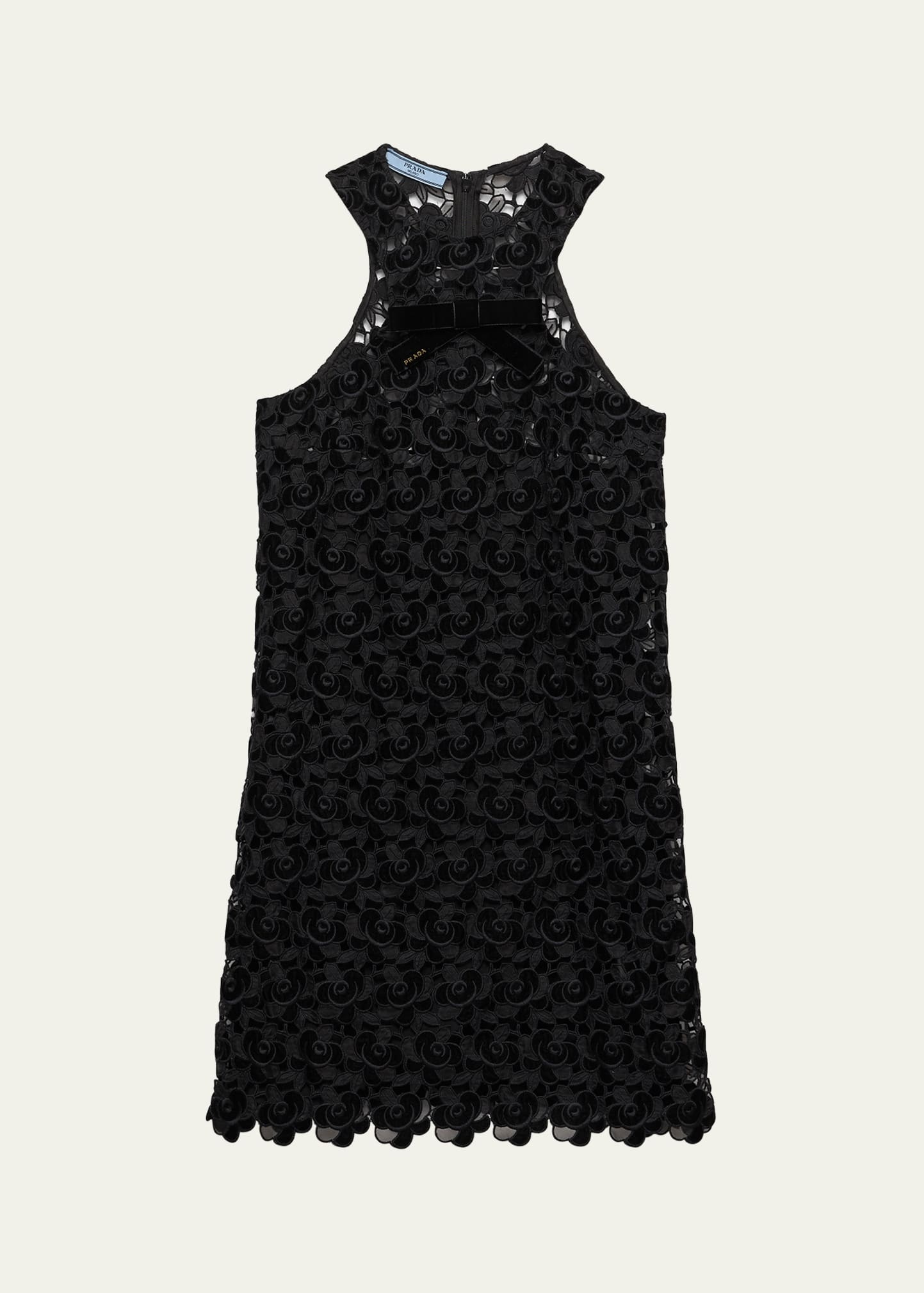 Lace Scallop Mini Dress - 1