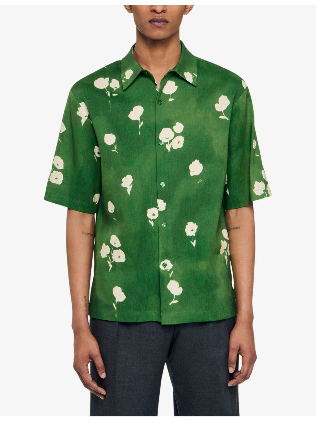 Floral-Print Regular-Fit Stretch Linen-Blend Shirt - 3