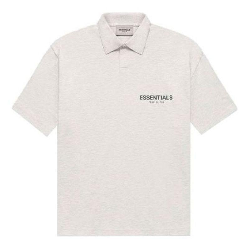 Fear of God Essentials FW21 Polo Shirt 'Light Heather Oatmeal' FOG-FW21-594 - 1