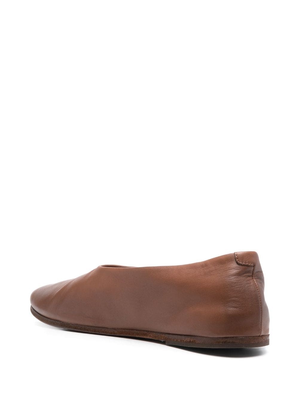 almond-toe leather ballerina shoes - 3