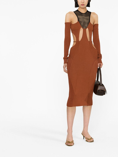 NENSI DOJAKA cut-out halterneck midi dress outlook