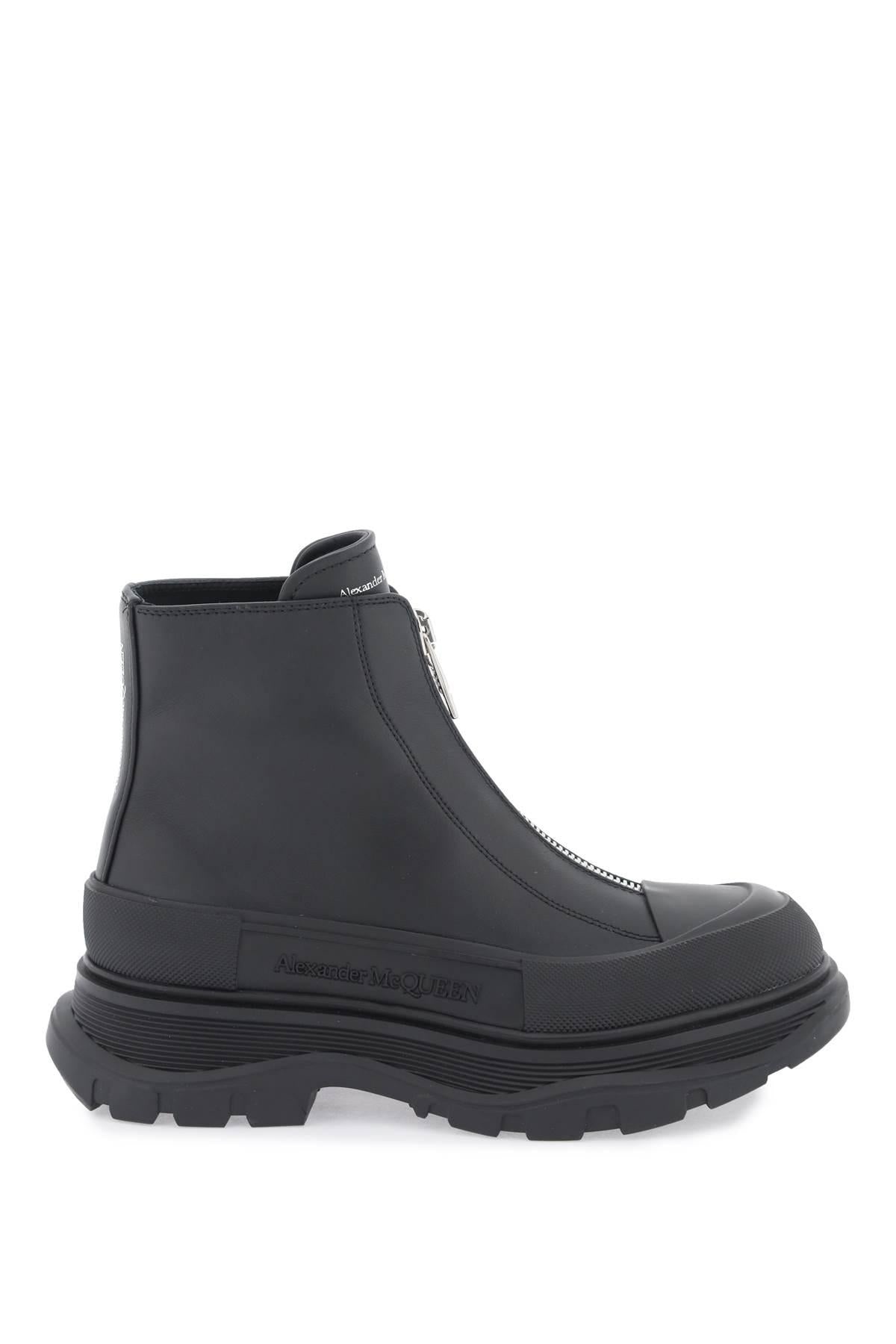 ZIP TREAD SLICK ANKLE BOOTS - 1