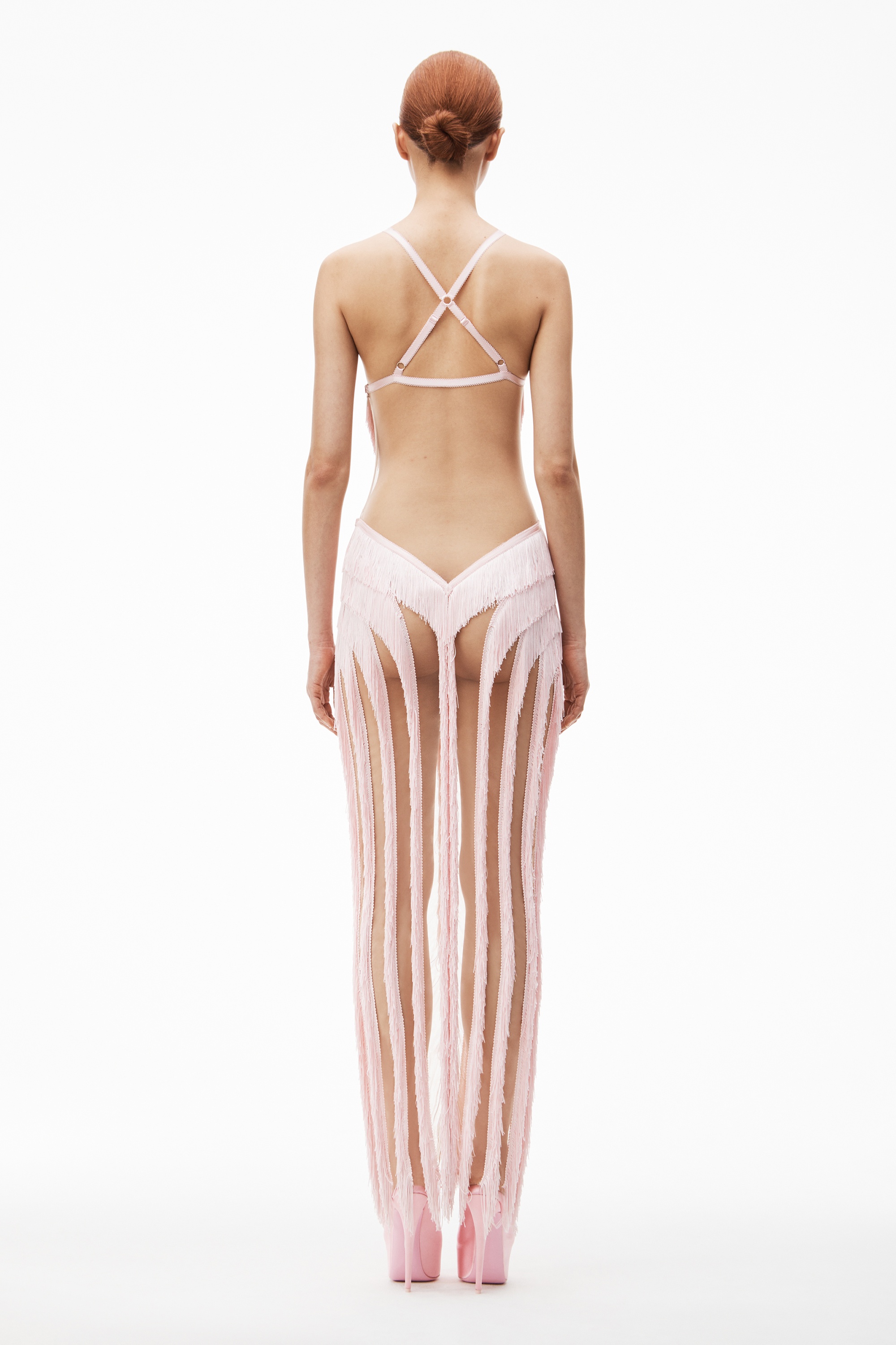layered fringe dress with heart bodice - 5
